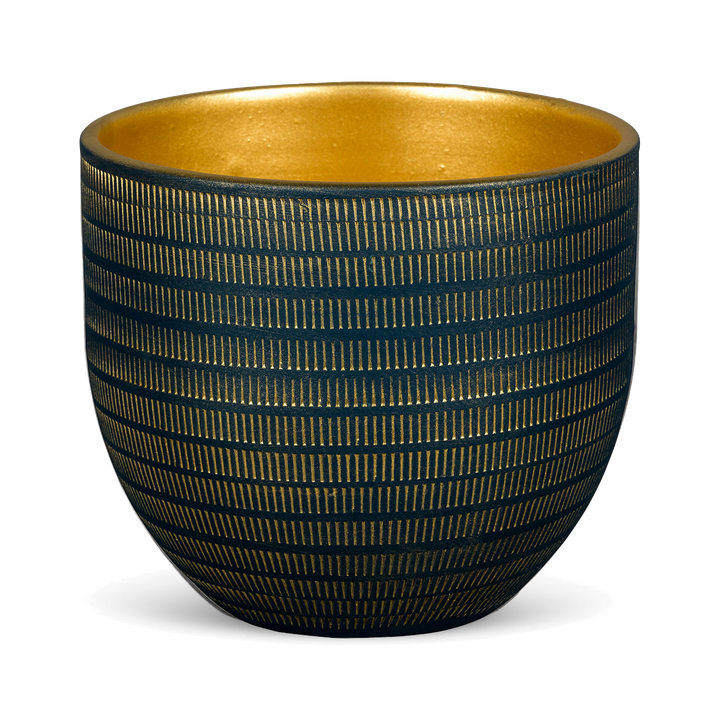 Bloempot Aardewerk - Blauw Goud