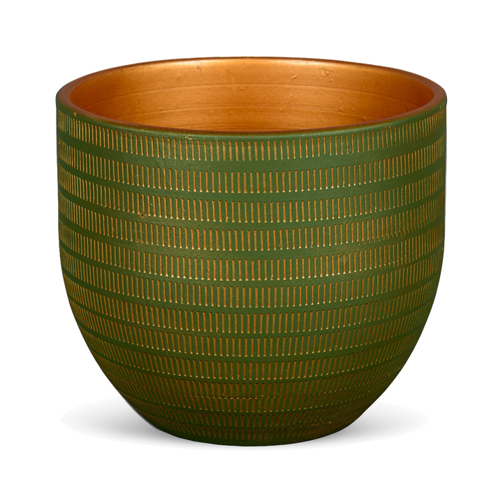 Bloempot Aardewerk - Groen Goud