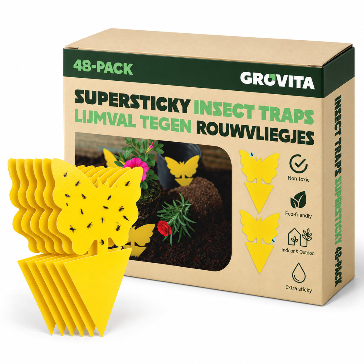 Lijmval Rouwvliegjes Bestrijden - Vlinder