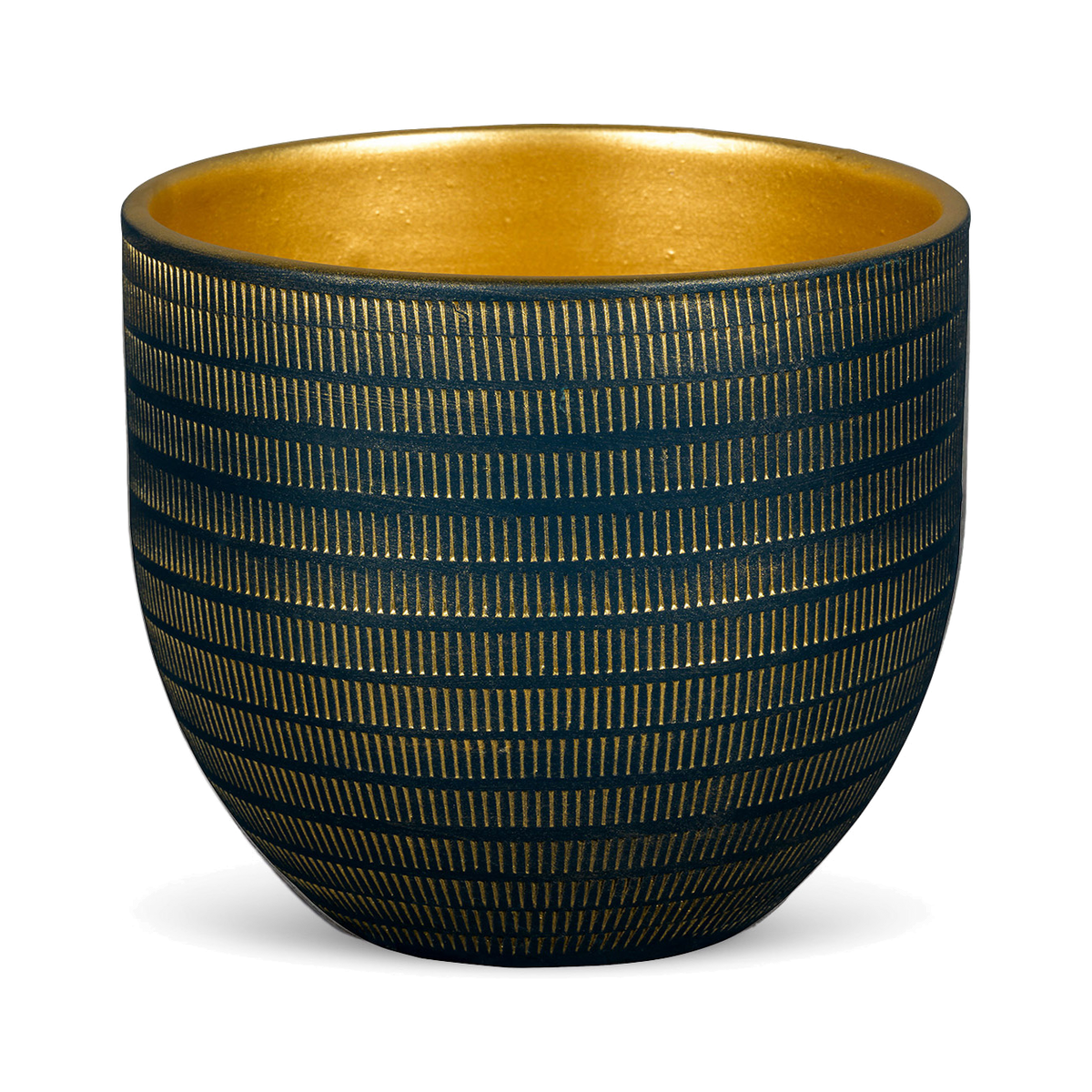 Bloempot Aardewerk - Blauw Goud