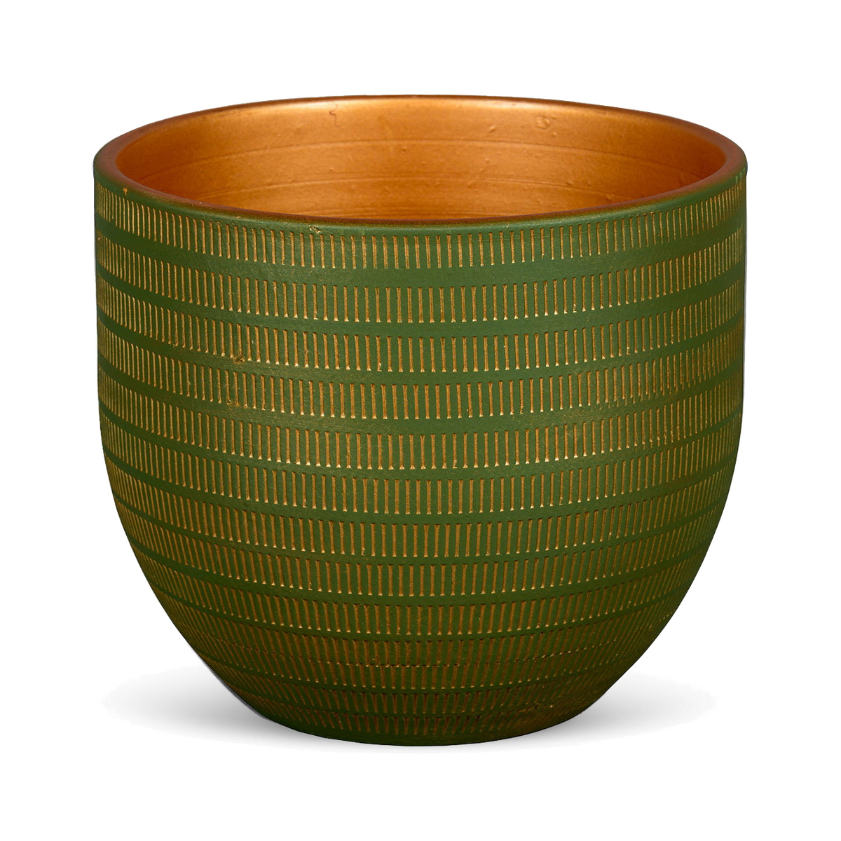 Bloempot Aardewerk - Groen Goud