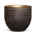 Bloempot Aardewerk - Zwart Goud