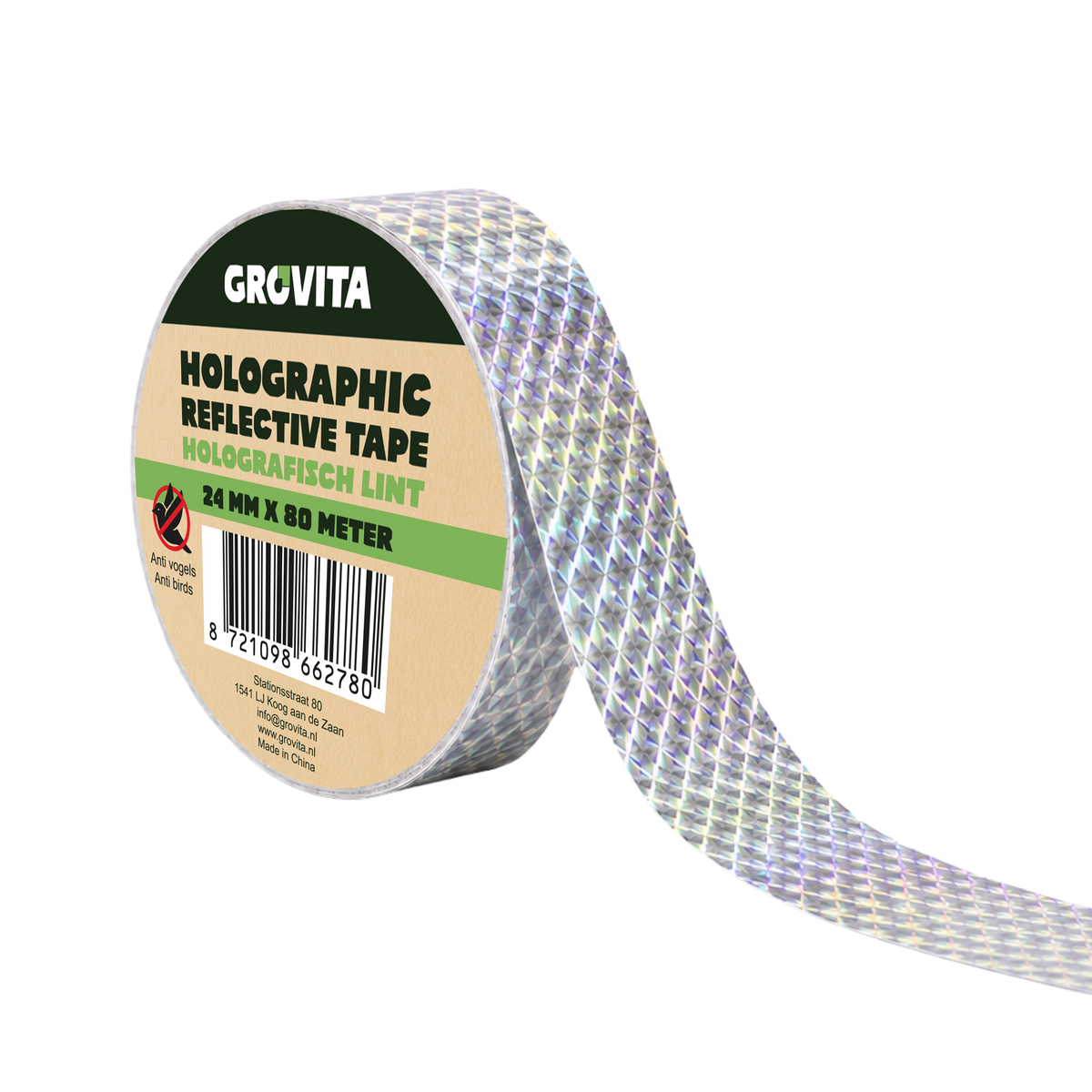 Vogel Afschrik Lint - Holografisch - 24mm x 80 meter