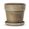 Terracotta Bloempot Cali met Schotel - Basalt - 24 cm