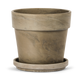 Terracotta Bloempot Cali met Schotel - Basalt - 24 cm