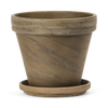 Terracotta Bloempot met Schotel - Basalt - 16 cm