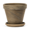 Terracotta Bloempot met Schotel - Basalt - 16 cm
