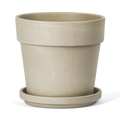Terracotta Bloempot met Schotel - Graniet - 14 cm