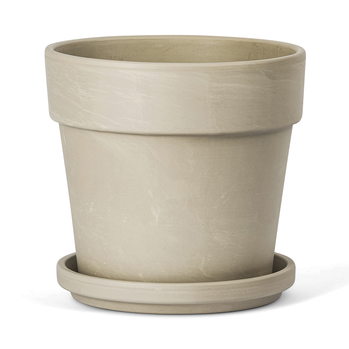 Terracotta Bloempot met Schotel - Graniet - 14 cm