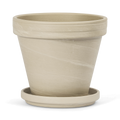 Terracotta Bloempot met Schotel - Graniet - 20 cm