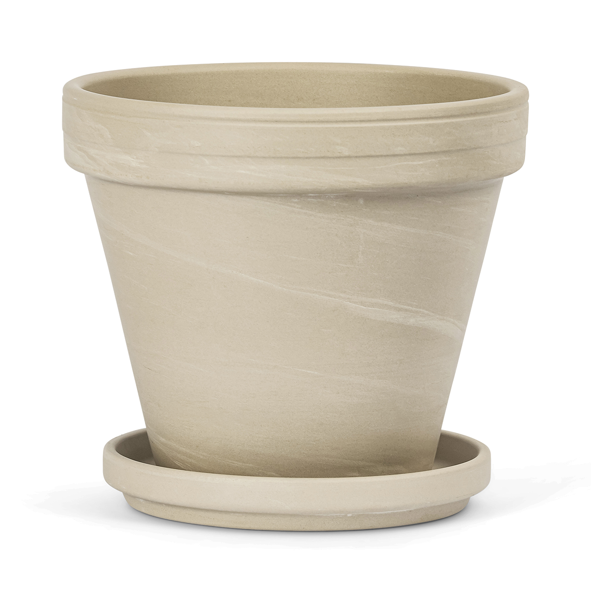 Terracotta Bloempot met Schotel - Graniet - 20 cm