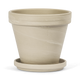 Terracotta Bloempot met Schotel - Graniet - 20 cm