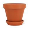 Terracotta Bloempot met Schotel - Roodsteen - 14 cm