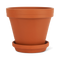 Terracotta Bloempot met Schotel - Roodsteen - 14 cm