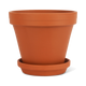 Terracotta Bloempot met Schotel - Roodsteen - 14 cm