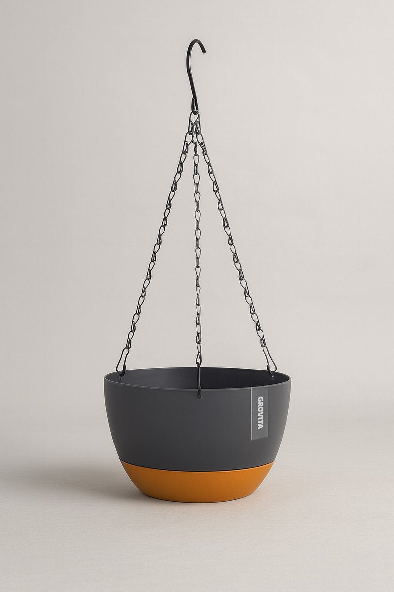Hangpot met Afwatering - Zwart - 29 cm